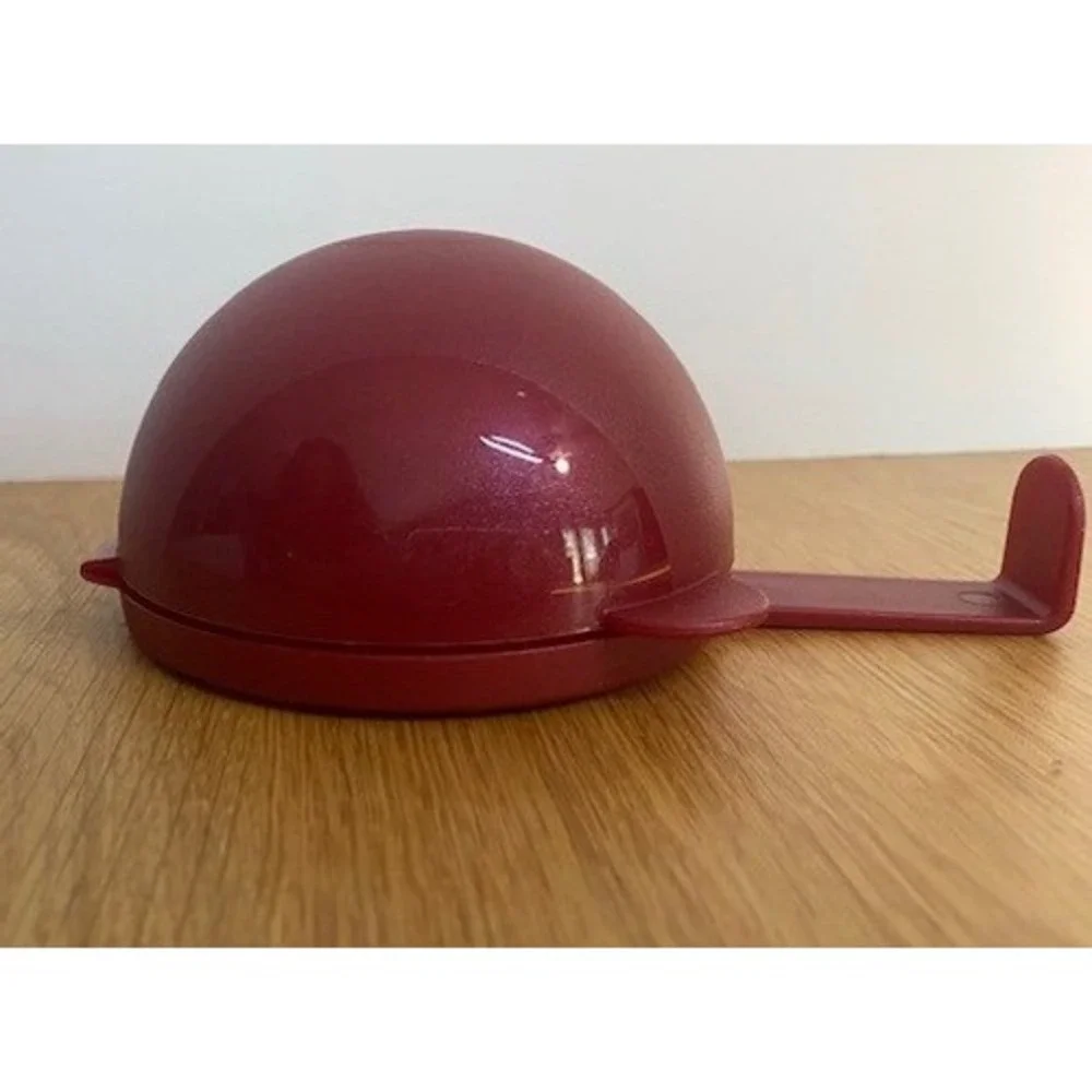 Tupperware Forget Me Not Onion Keeper Red Burgundy Good Hanging Hook 4515B-2